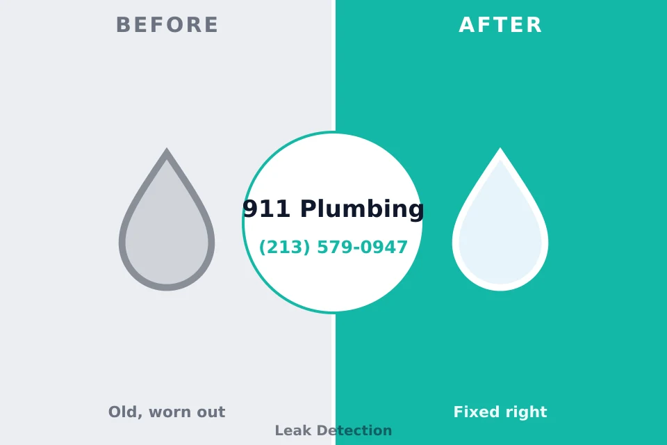 Before and after: plumbing repair North Hills, NY